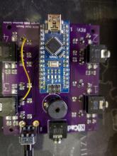 See the little yellow wire, and how well it goes with the purple board.